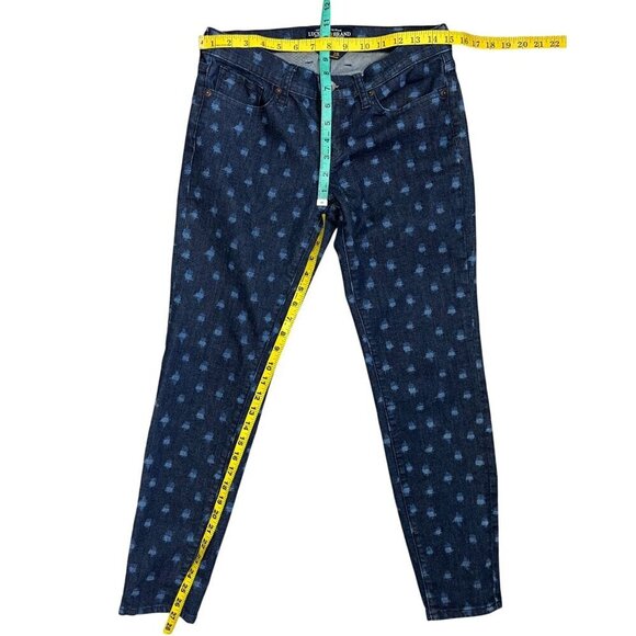 Lucky Brand Ikat Polka Dot Charlie Skinny Jeans Low-Rise Medium Wash Size 6/28 - Picture 12 of 12